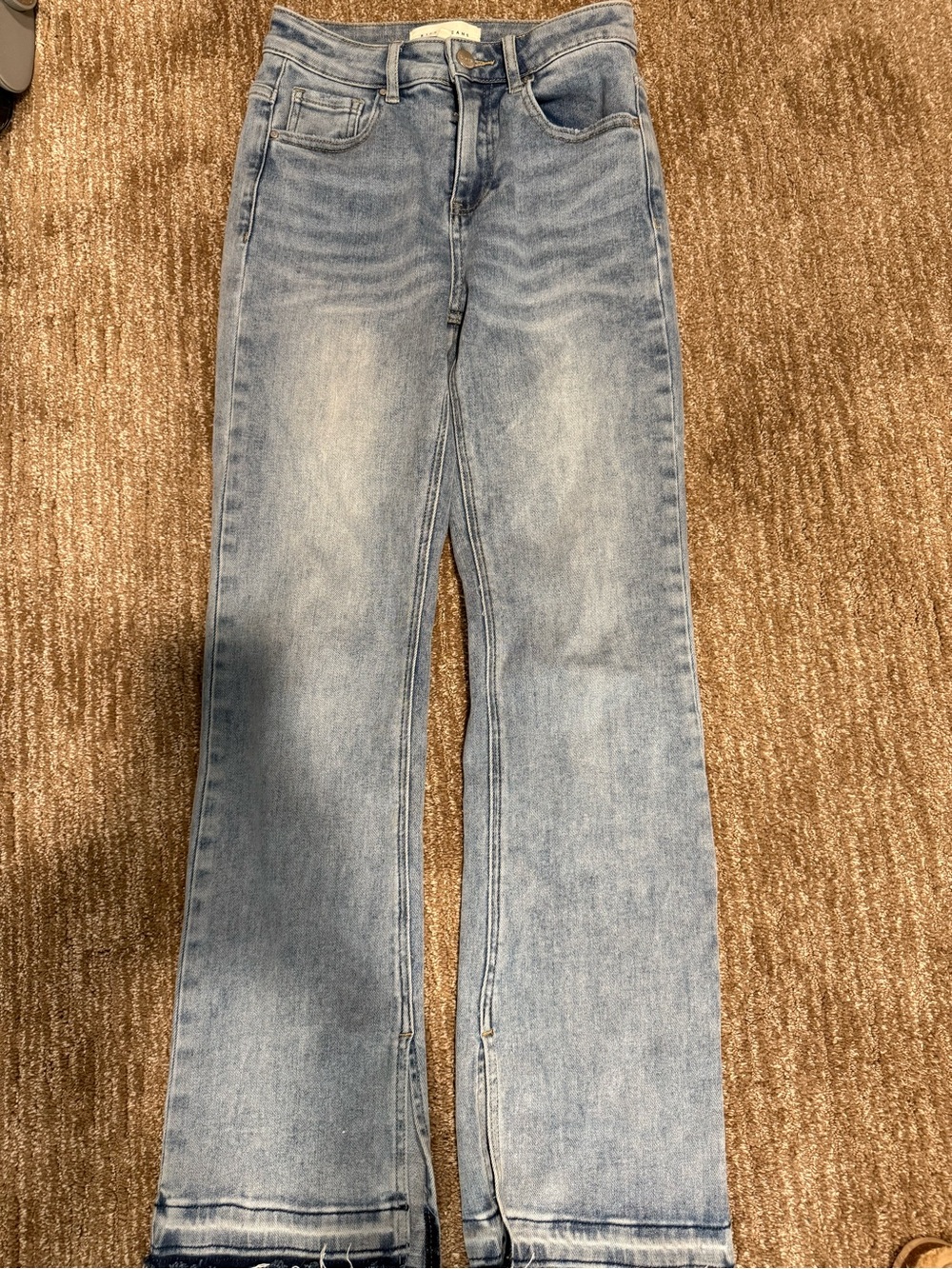 Women's Light Wash Flared Jeans - Classic Wide Leg